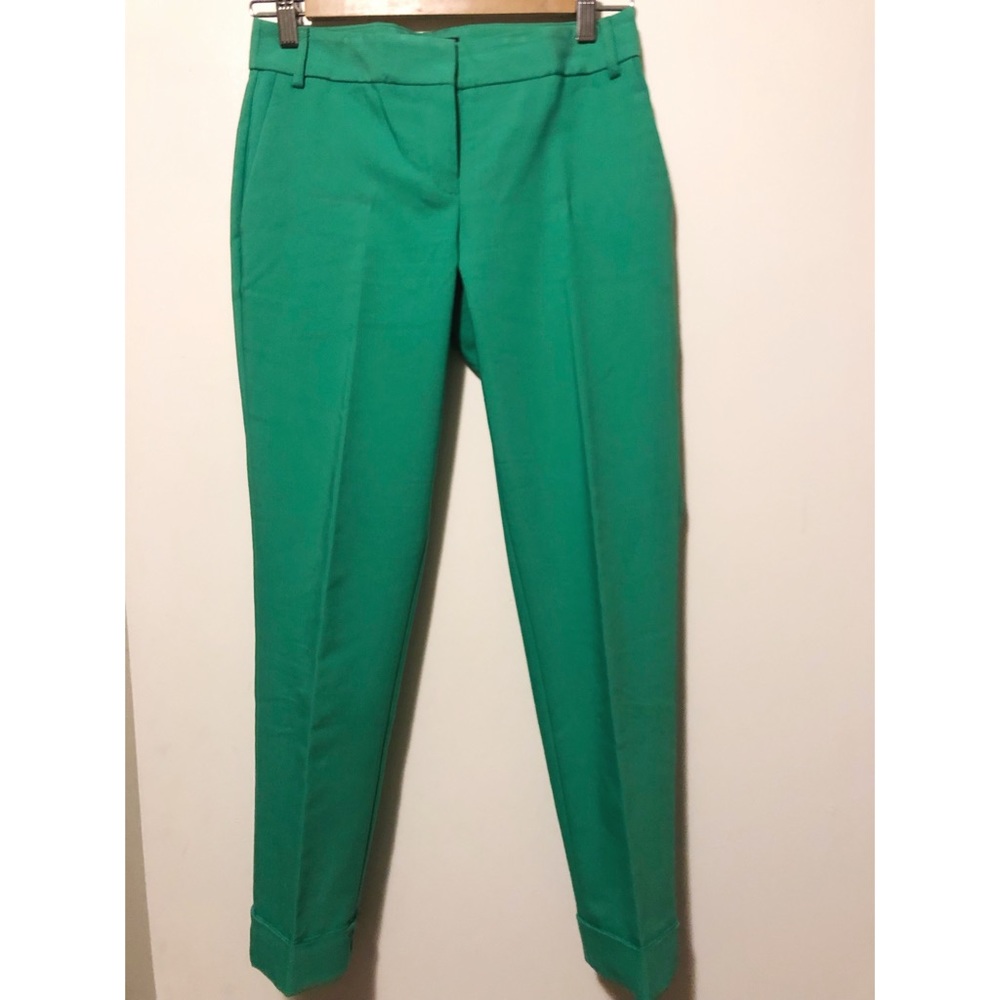 Express Editor cropped green ankle pants